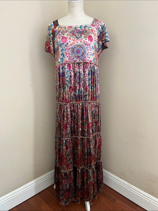 NATURAL LIFE Dresses & Skirts - Natural Life Women’s Maxi Multicolor Floral Boho Style Dress Size: M